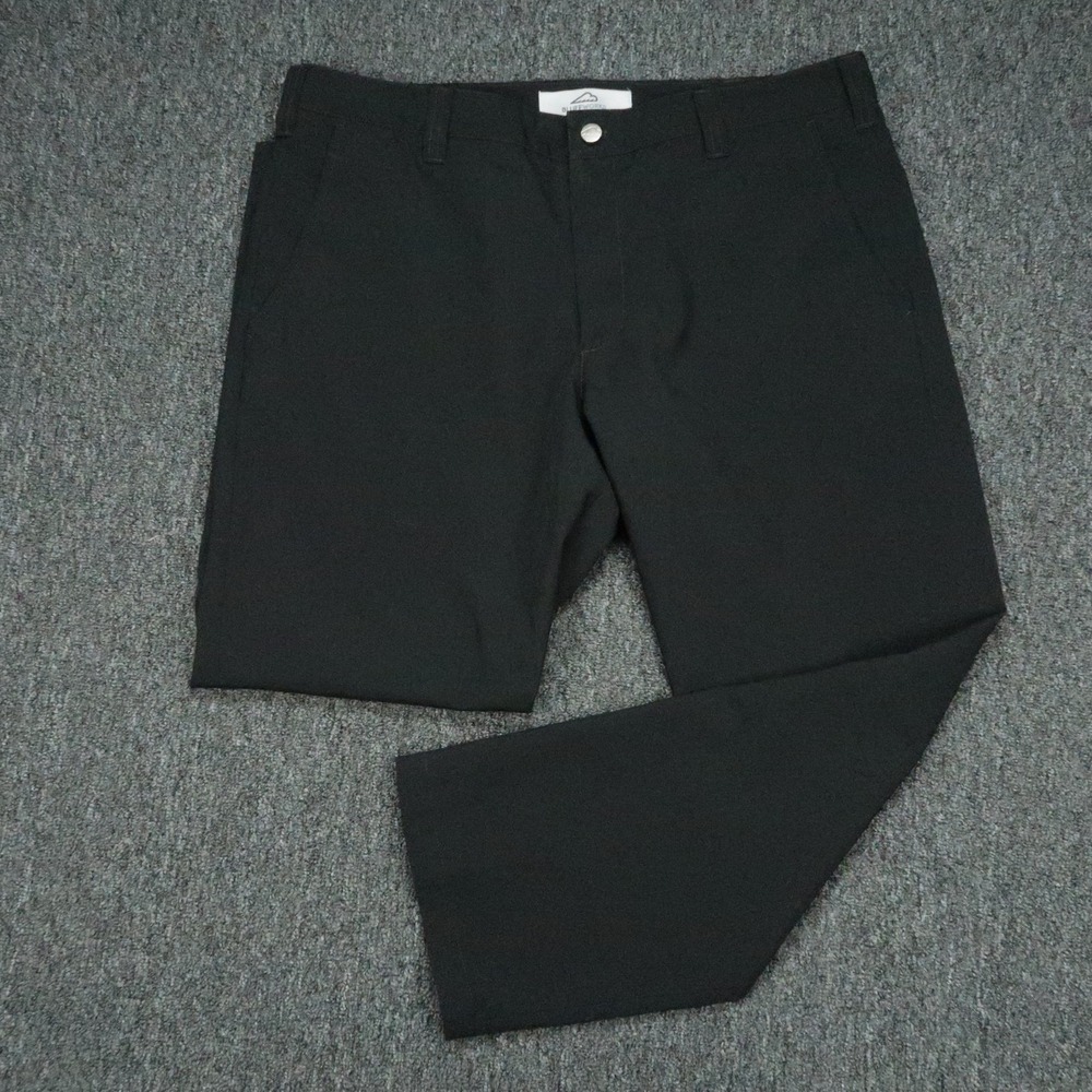 Bluffworks Pants Mens 37x28 Black Travel Trouser Chino Straight Work‎ Play